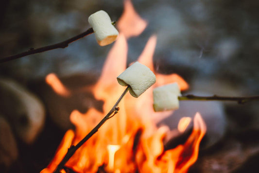 image of marshmallows over a fire